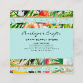 トロピカルフローラスクエアビジネスカード スクエア名刺 (裏面)