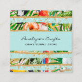 トロピカルフローラスクエアビジネスカード スクエア名刺 (正面)