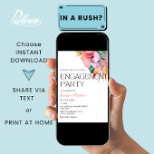 トロピカルフローラハイビスカスサマー婚約 招待状