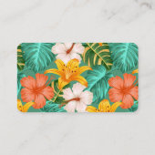 トロピカルフローラハワイアンアロハベビーおむつラッフル エンクロージャーカード (裏面)