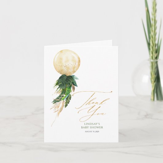 トロピカルフローラバルーンガーランド サンキューカード (正面)