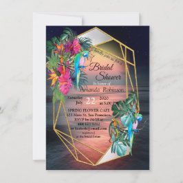 トロピカルフローラパラダイスアットサンセット招待状 招待状