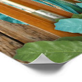 トロピカルフローラパラダイスビーチシーナリー ポスター (角)