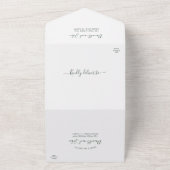 トロピカルフローラパラダイスビーチ結婚式RSVP オールインワン招待状 (外側)