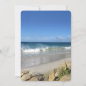 トロピカルフローラパラダイスビーチ風景招待状 招待状 (裏面)