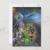 トロピカルフローラパラダイスポータル風景招待状 招待状 (裏面)