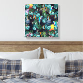 トロピカルフローラパラダイスリピートの景色 キャンバスプリント (インサイチュ (寝室))