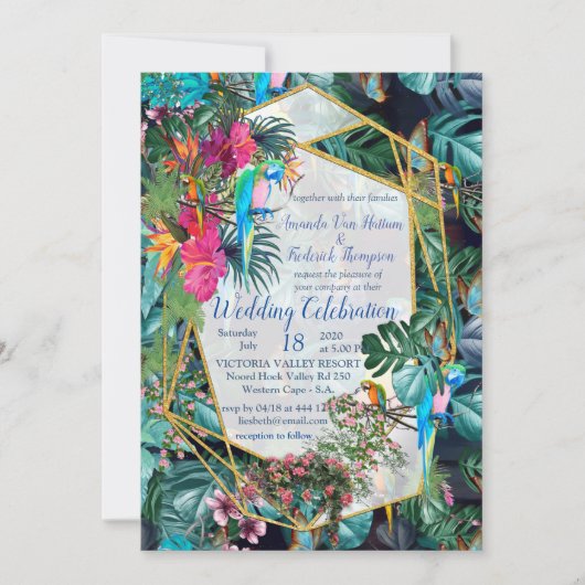 トロピカルフローラパラダイス&バード 招待状 (正面)