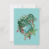 トロピカルフローラパラダイス&バードRSVPカード 出欠カード (裏面)