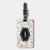 トロピカルフローラパーソナライズされたラゲッジタグ ラゲッジタグ (正面縦)