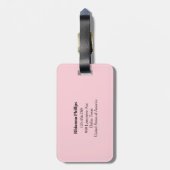 トロピカルフローラパーソナライズされたラゲッジタグ ラゲッジタグ (裏面縦)