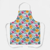 トロピカルフローラパームズプリントエプロン エプロン (正面)