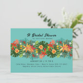 トロピカルフローラパームブライダルシャワー 招待状 (スタンド正面)