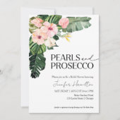 トロピカルフローラパール&プロセッコブライダルシャワー 招待状 (正面)