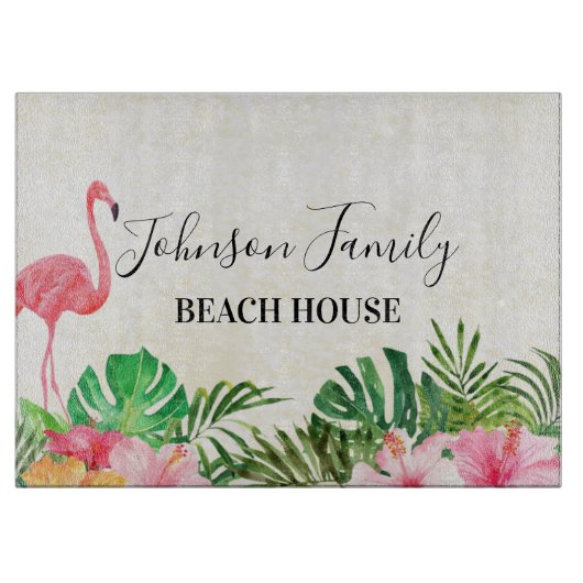 トロピカルフローラビーチハウスカッティングボード カッティングボード (正面)