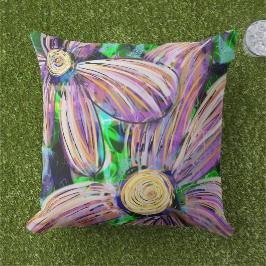 トロピカルフローラピローズインドア&アウトドア アウトドアクッション (芝生)