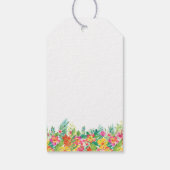 トロピカルフローラピンクフラミンゴスサンキュー ギフトタグ (裏面)