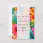 トロピカルフローラフォト悔やみや弔慰葬儀 サンキューカード (正面)