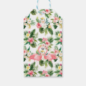 トロピカルフローラフラミンゴブライダルシャワーありがとう ギフトタグ (裏面)