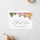 トロピカルフローラブライダルシャワーありがとう ノートカード (正面/裏面インサイチュ)