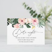 トロピカルフローラブライダルシャワーデイトナイトジャールカード 出欠カード (スタンド正面)