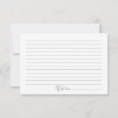 トロピカルフローラブライダルシャワーデイトナイトジャールカード 出欠カード (裏面)