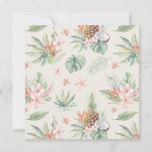 トロピカルフローラメレカリキマカホリデーカード 招待状 (裏面)