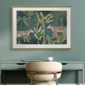 トロピカルフローラレオパドジャングルティール（緑がかった色）ブルーデクページ 薄葉紙