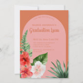 トロピカルフローラ卒業パーティー招待状 招待状 (正面)