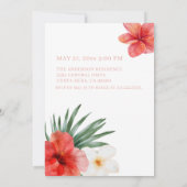 トロピカルフローラ卒業パーティー招待状 招待状 (裏面)