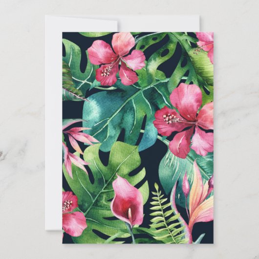 トロピカルフローラ大学院卒業パーティー招待状 招待状 (裏面)