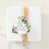 トロピカルフローラ結婚ズFlamingoありがとうハート フェイバータグ (インサイチュ)