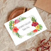 トロピカルフローラ結婚パラダイスのテーブル番号カード ノートカード