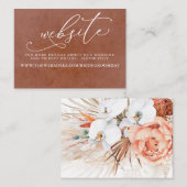 トロピカルフローラ結婚砂漠Webサイトカード 名刺 (正面/裏面)