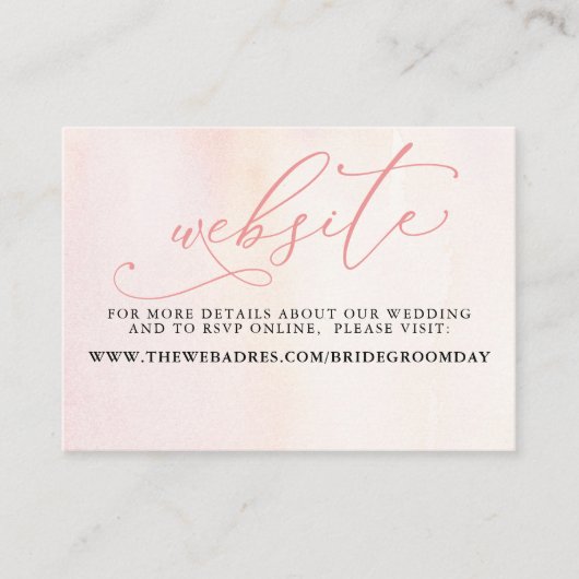 トロピカルフローラ結婚砂漠Webサイトカード 名刺 (正面)