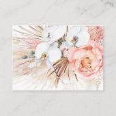 トロピカルフローラ結婚砂漠Webサイトカード 名刺 (裏面)