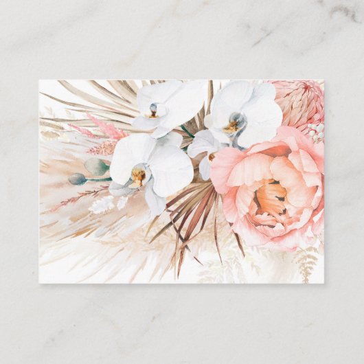 トロピカルフローラ結婚砂漠Webサイトカード 名刺 (裏面)