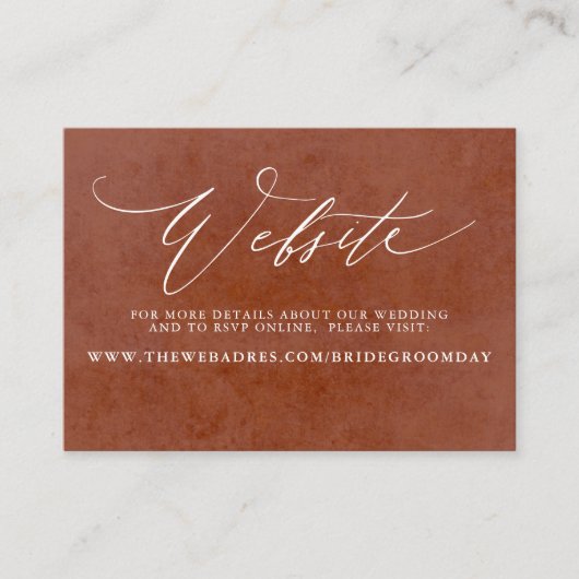 トロピカルフローラ結婚砂漠Webサイトカード 名刺 (正面)