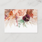 トロピカルフローラ結婚砂漠Webサイトカード 名刺 (裏面)