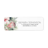 トロピカルフローラ葉パームブーケウォータカラー ラベル (正面)