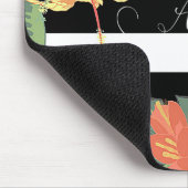 トロピカルフローラ葉フラワーズシックボタニカル マウスパッド (コーナー)