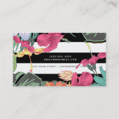 トロピカルフローラ葉フラワーズシックボタニカル 名刺 (裏面)