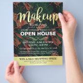 トロピカルフローラ金ゴールドスクリプトサロンオープンハウスフライヤー チラシ (手)