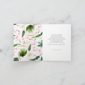 トロピカルフローラ金ゴールドバルーンガーランド サンキューカード (内部)