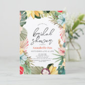 トロピカルフローラ&フルーツウォーターカラーブライダルシャワー 招待状 (スタンド正面)