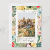 トロピカルフローラ&フルーツホリデーフォトカード 招待状 (正面)