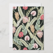 トロピカルフローラ&ボタニカルオウムブライダルシャワー 招待状 (裏面)