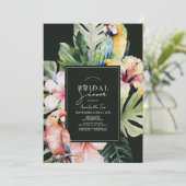 トロピカルフローラ&ボタニカルオウムブライダルシャワー 招待状 (スタンド正面)