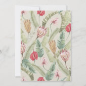 トロピカルフローラ&ボタニカルオウムブライダルシャワー 招待状 (裏面)