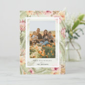 トロピカルフローラ&ボタニカルホリデーフォトカード 招待状 (スタンド正面)